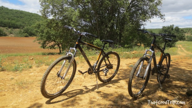 Bicicletas no campo em Guadalajara
