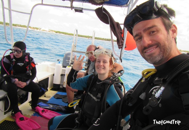 Mergulho em Cozumel, México: nosso barco a caminho da primeira parada